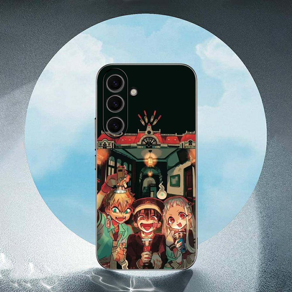 Анимация Туалетный Ханнако-кун Юги Для Samsung Galaxy S23 S24 S25 Ultra S22 Plus S21 Черный Мягкий Чехол Водонепроницаемый Мягкий Чехол