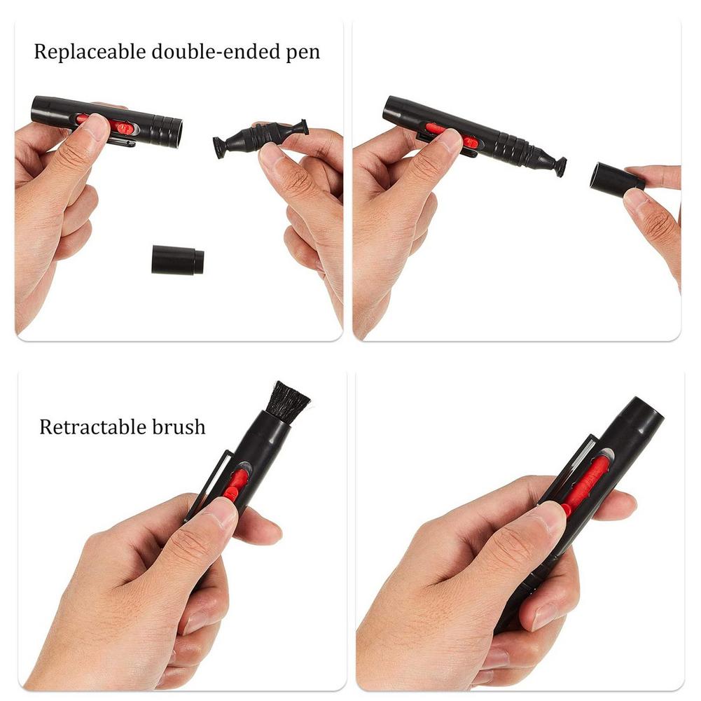 3 in 1 Kit Lens Cleaner Pen Dust Cleaner For DSLR VCR DC Gopro DJI Instra360 Camera Lenses Filters Cleaning Retractable Brush