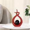 Керамическая спиральная статуэтка для украшения дома (Упаковка из 1 шт., КРАСНЫЙ и черный)