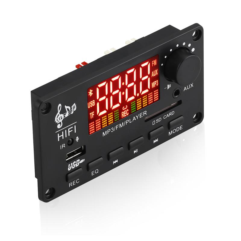 Усилитель 2x50 Вт, 12 В, Bluetooth-совместимый аудиодекодер Mp3, плата с цветным экраном, запись вызовов Jx-y04