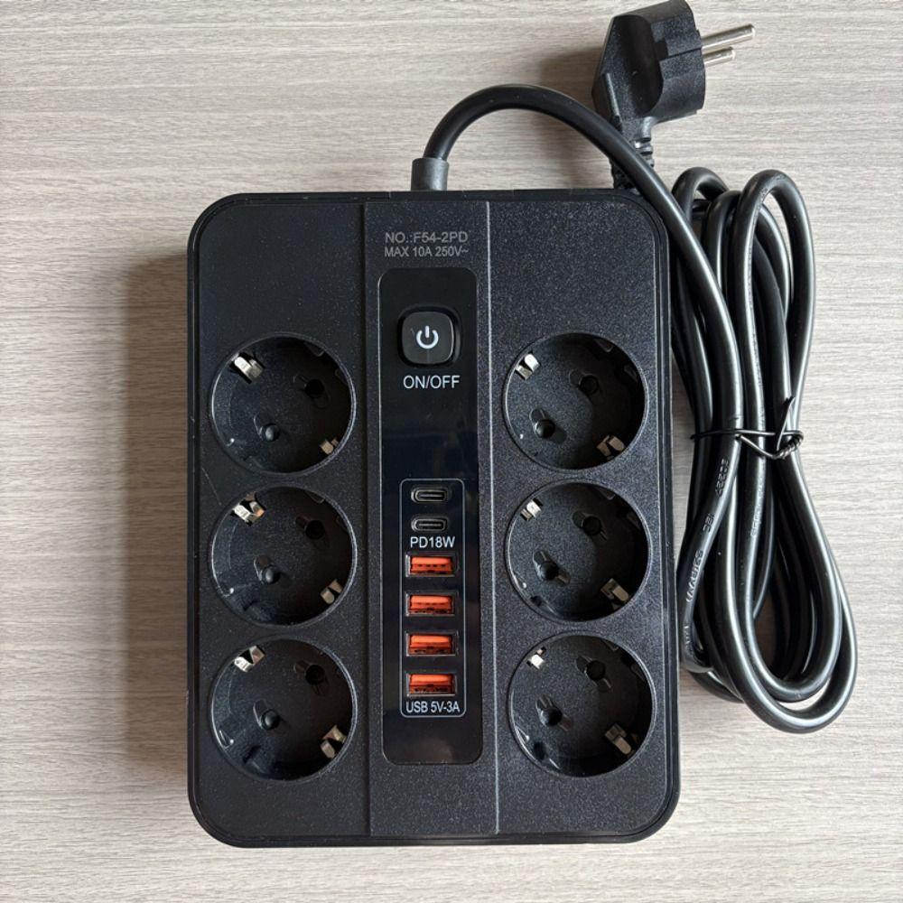 3000W USB Power Strip Dual USB Port USB Socket Multi-outlet Plug Board EU Power Strip Office Work