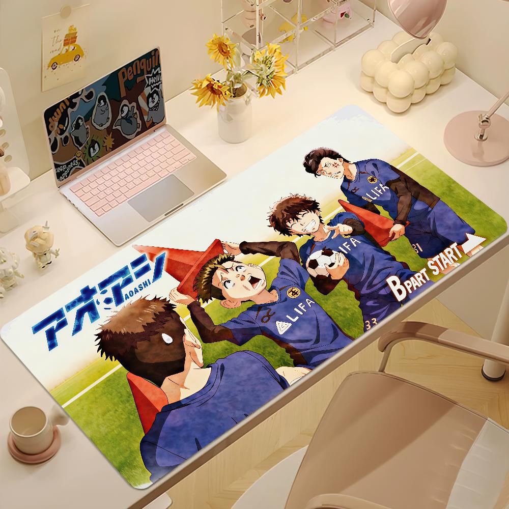 Anime AAo Ashi Aoashi Mouse Pad Large NonSlip Lockedge Desktop Computer Desk Mat Keyboard Mousepad Office Gamer Student