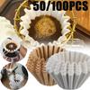 50/100 шт. Фильтр для капельной кофеварки ручной заварки, фильтровальная бумага, форма чаши для торта, чашки-корзины, подходит для чашек-корзин для капельной кофеварки, инструменты для дриппинга