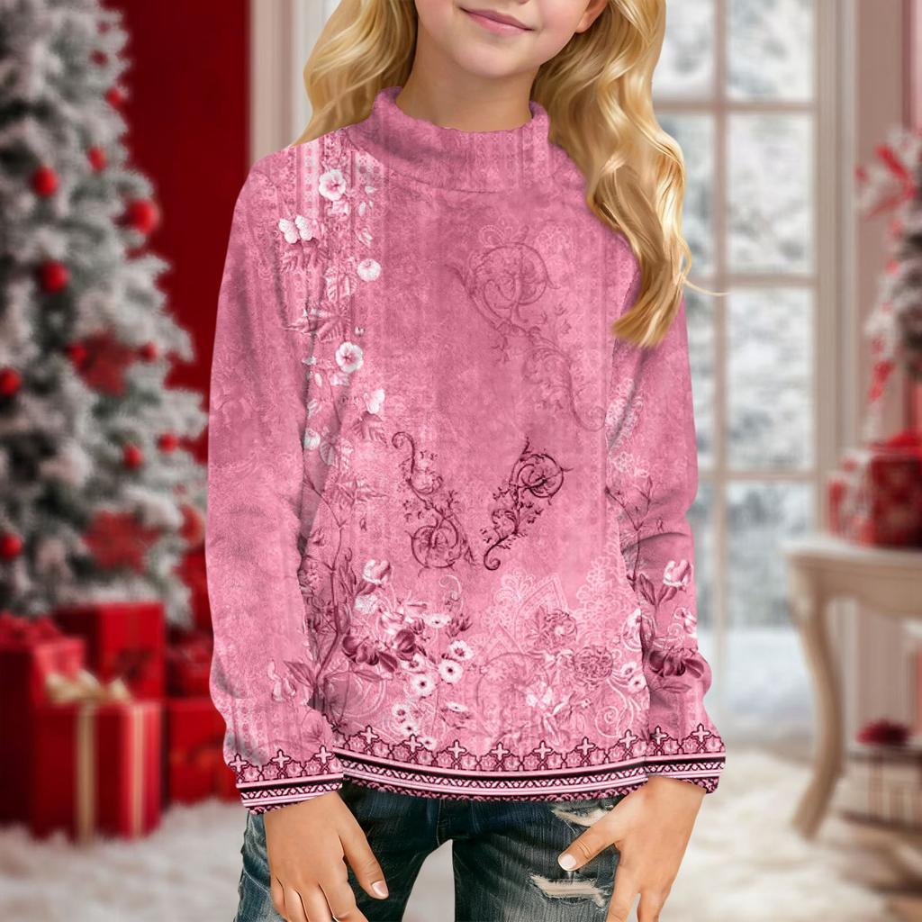 Детская повседневная футболка с длинным рукавом и принтом