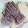 Студенческие женские зимние велосипедные перчатки-бантики утолщенные непродуваемые милые зимние перчатки бархатные теплые