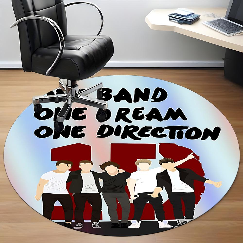1 шт. Музыкальная группа One Direction Круглый ковер для офиса, под офисные стулья, спальня, гостиная, домашний декор a1016294