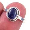 Натуральный кианит, драгоценный камень, ручная работа, кольцо из стерлингового серебра 925 пробы, размер 7 l4Y96