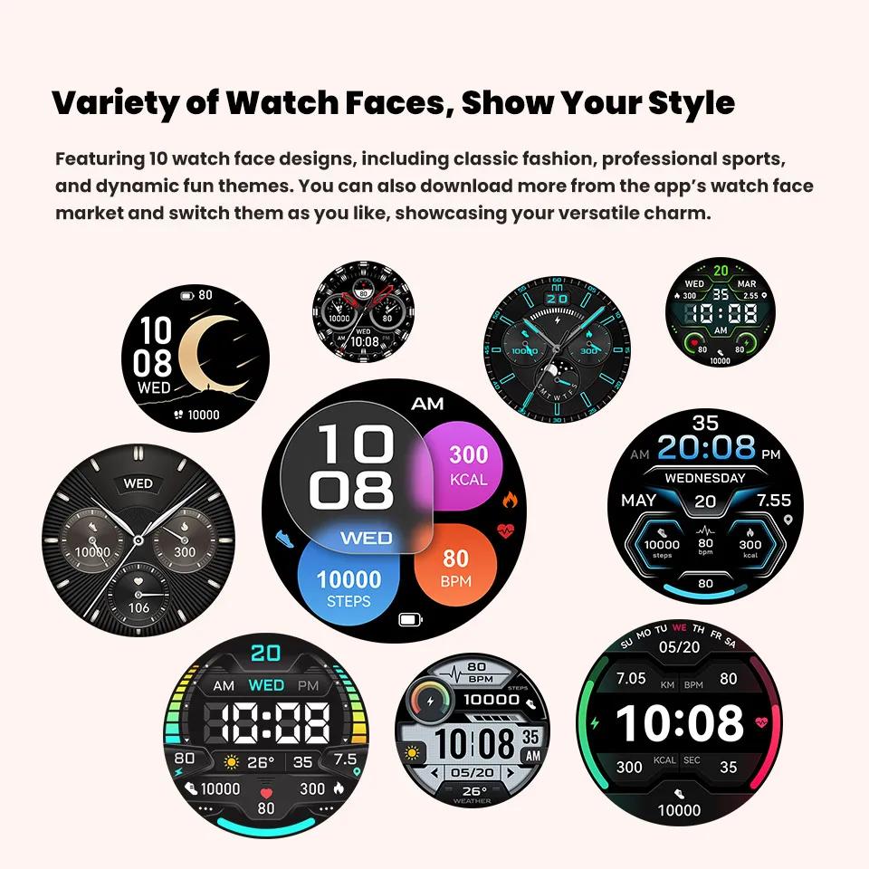 2025 New 1.72" Ultra-large AMOLED Screen Smartwatches Men 1000mAh Battery GPS Track Compass Waterproof Bluetooth Call Bracelets