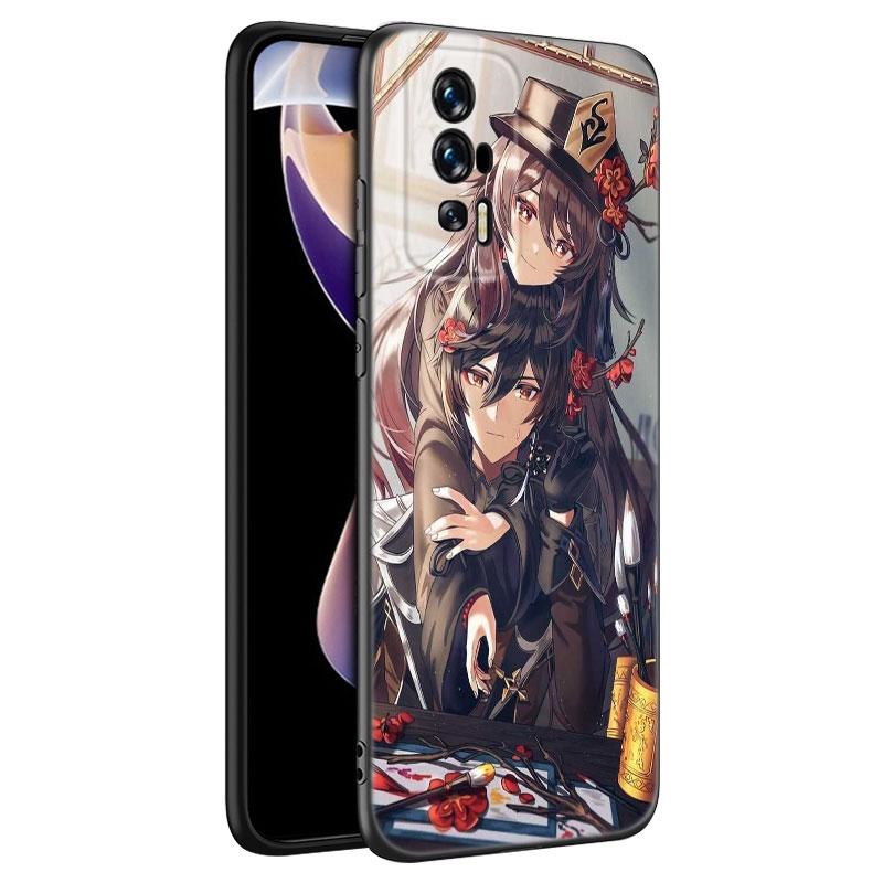 Hu Tao Genshin Impact Black Phone Case For Xiaomi Redmi 7A 8A 9A 10A 11A 9C 10C 12C 13C 11 Prime A1 A2 Plus 12 4G Note 9T 12R