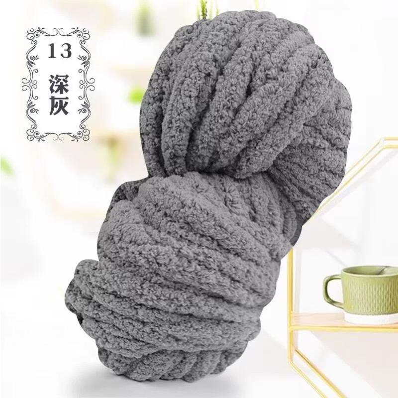 Толстая пряжа из микрофибры (chenille) для пледов, супермягкая и пушистая, гигантская полиэстеровая пряжа в стиле chenille для проектов домашнего декора