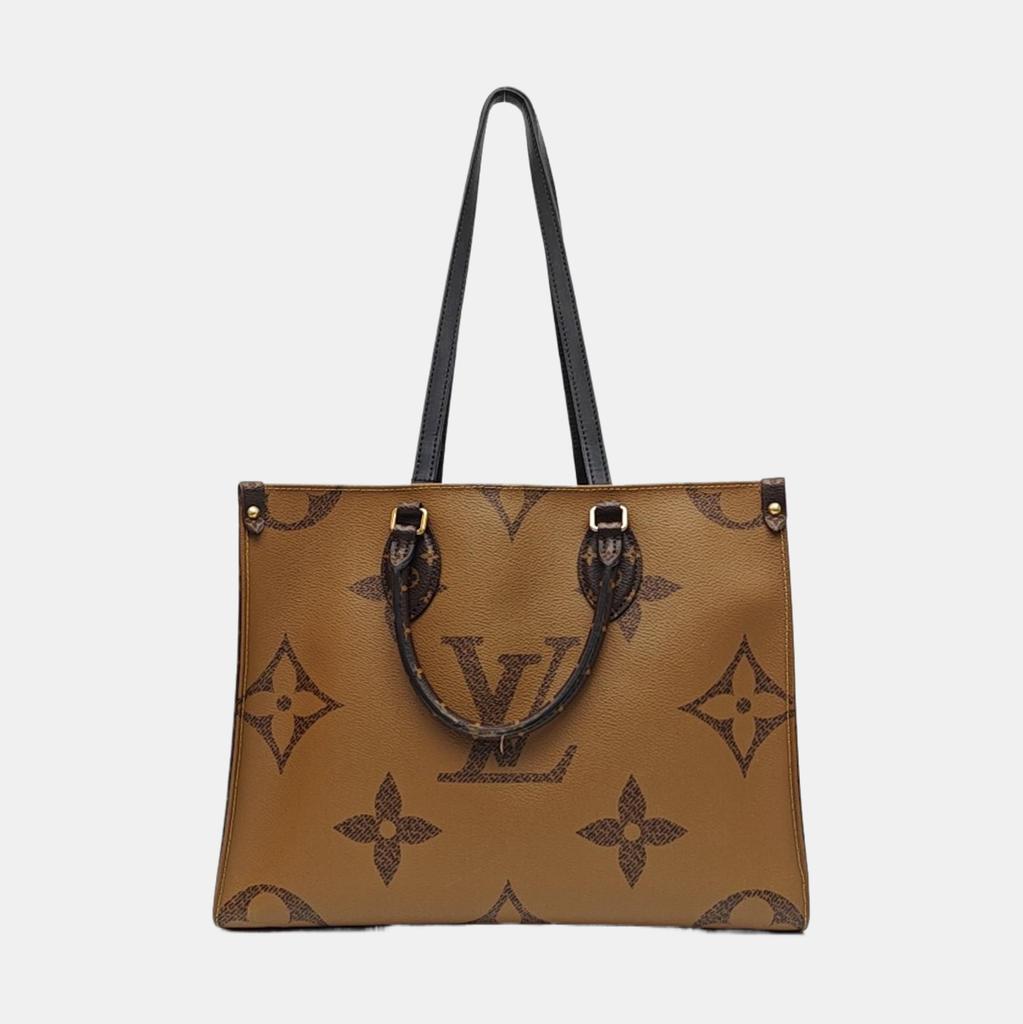 [Pre-Owned] Louis Vuitton Onthego MM 'Brown Giant Monogram/Brown Monogram Reverse Canvas' - Fair #1JJY6YW