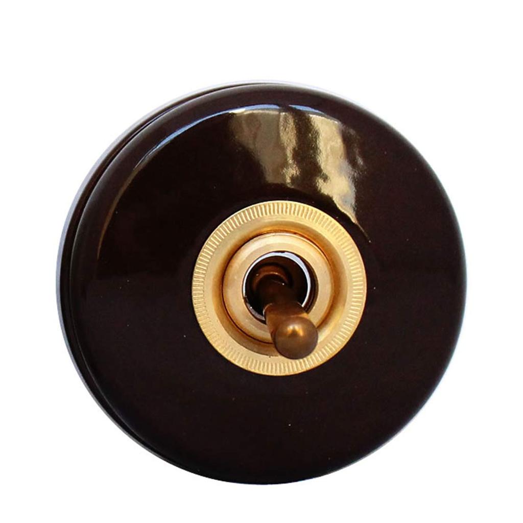 AxisHomestead Switch, Brown Ceramic Toggle Switch, HS2339