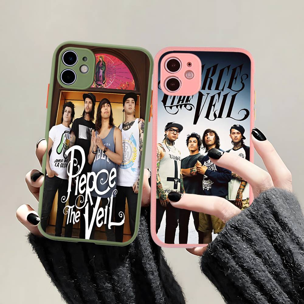 P-Pierce Ремешок V-Veil Для IPhone 11 12 13 14 15 16 Pro Max Plus X XS MAX Ударопрочный Матовый Задний Чехол