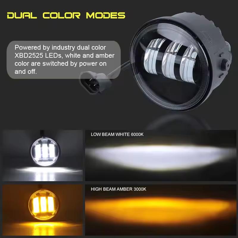 For Jeep Led Fog Lights 4 Inch Auxiliary Spoting Light Driving Light For Jeep JK Dodge Journey Off Road 4x4 Cars
