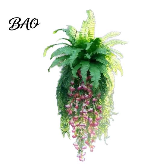 Outdoor Artificial Flowers Fake Hanging Plants, UV Resistant Vines, Ivy Lifelike Silk Flower Decor Faux Indoor Bedroom Living Room Boho Wall