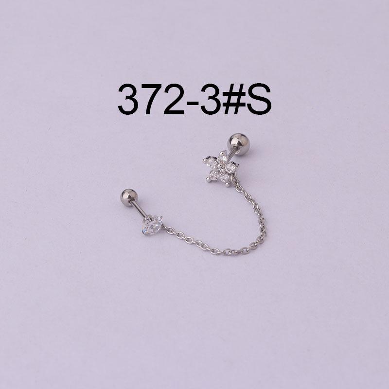 Тонкий стержень из нержавеющей стали, серьги-пусеты для двойного прокола хряща уха, корейский стиль