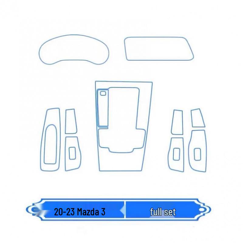 Защитная пленка-наклейка на интерьер Mazda 3 Next Gen - HD Экран