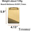 Металлическая папка-планшет из нержавеющей стали 15x10.5 см, для бумаги формата A4 и Letter, для дома, офиса, больницы, бизнеса