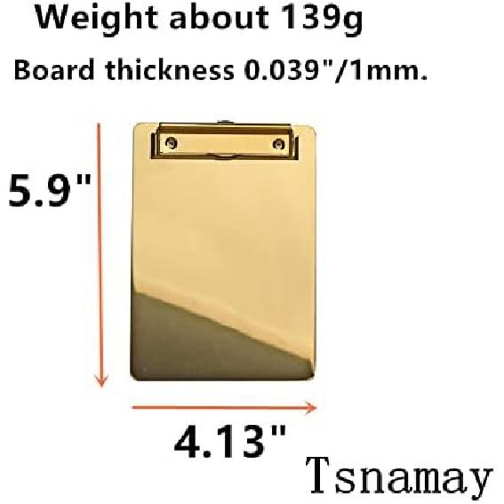 Металлическая папка-планшет из нержавеющей стали 15x10.5 см, для бумаги формата A4 и Letter, для дома, офиса, больницы, бизнеса