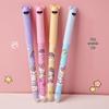 Mo Yi Cute Bear Erasable Gel Pen, 0.5mm Needle Tip, Crystal Blue, Cartoon Design, for Students - In Stock