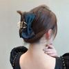 Bowknot Shark Clip Black Silk Satin Hair Clips Barrette Korean Bow Hair Claws Grips Fashion Hairpin Women Large Hair Accessoires
