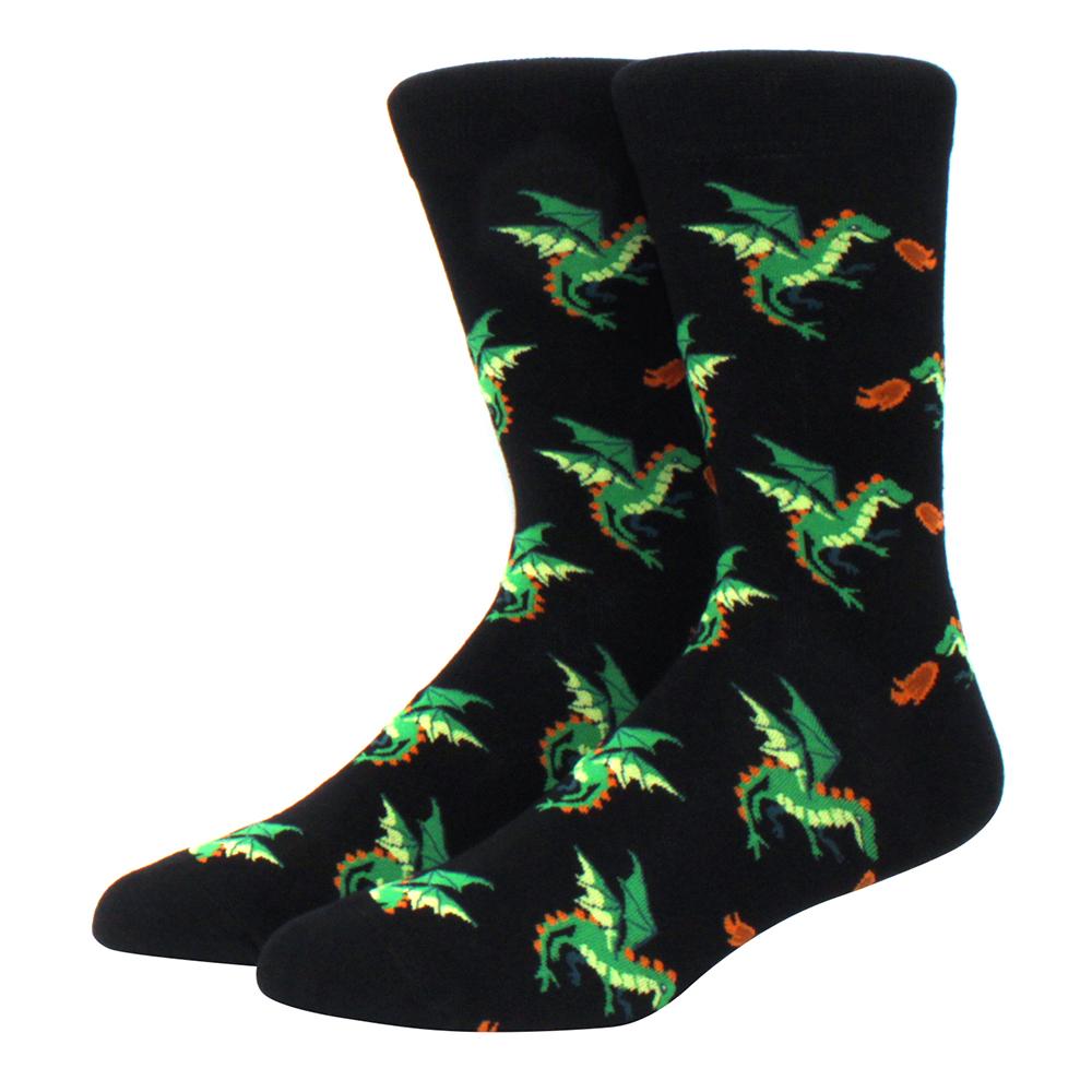 High Quality Fashion Casual Men's Socks Cartoon Food Car Series Fun Women's Socks