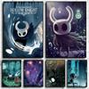 Hollow Knight GAME Classic Anime Movie Posters с принтом персонажей для комнаты, гостиная, холст, живопись, домашний декор, фотографии, подарок