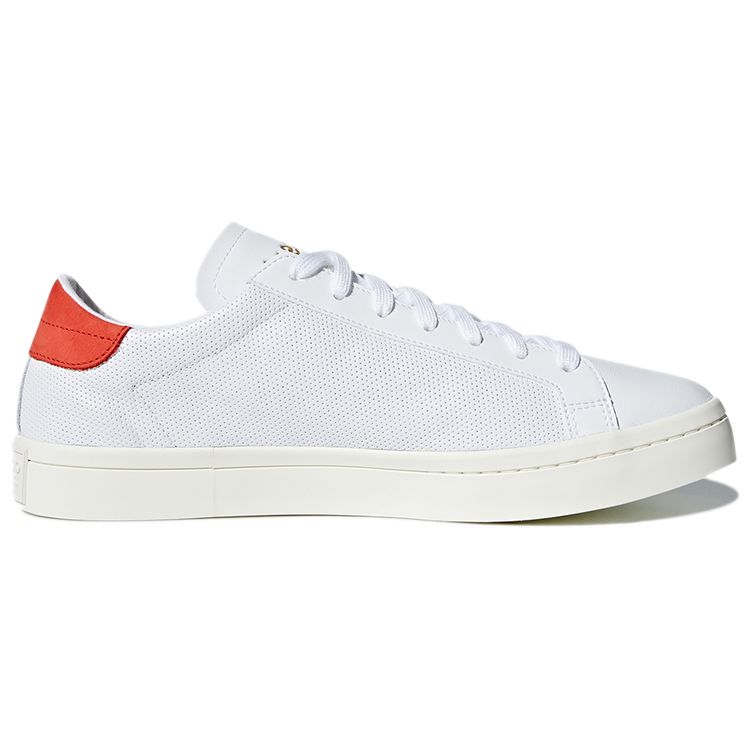 Adidas Оригинальные Court Vantage Удобные Универсальные Прочные Низкие Кеды для Скейтбординга Унисекс Кроссовки Белые Красные CQ2566