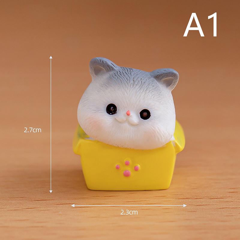Статуэтки Миниатюры Мультфильм Милый Кот Котенок Животные Микро Пейзаж Украшения Для Украшения Дома Декор Для Комнаты Аксессуары