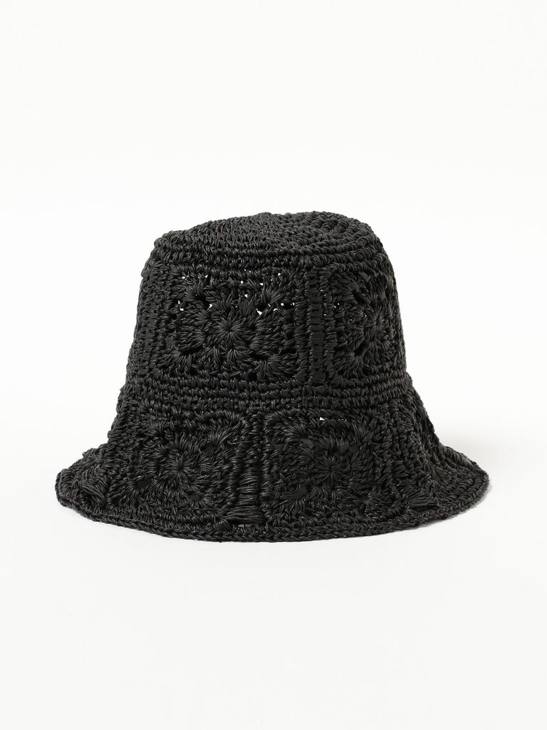 BEAMS LIFE STORE by BEAMS CONTROL FREAK Панама с бумажным узором, Женская, Черный, Один размер