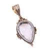 Натуральный кристалл кварца 925 пробы, стерлинговое серебро, подарочный двухцветный кулон 1,75 дюйма e7p68