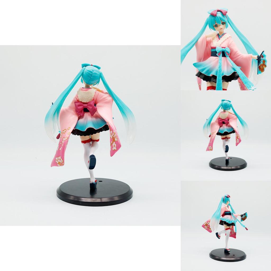 ПВХ модель-украшение Hatsune Miku с длинными волосами в кимоно для коллекционеров и декора