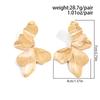 Salircon Exaggeration Metal Plant Tree Leaf Pendant Earring for Women Vintage Exquisite Gold Color Piercing Ear Jewelry 2026 New