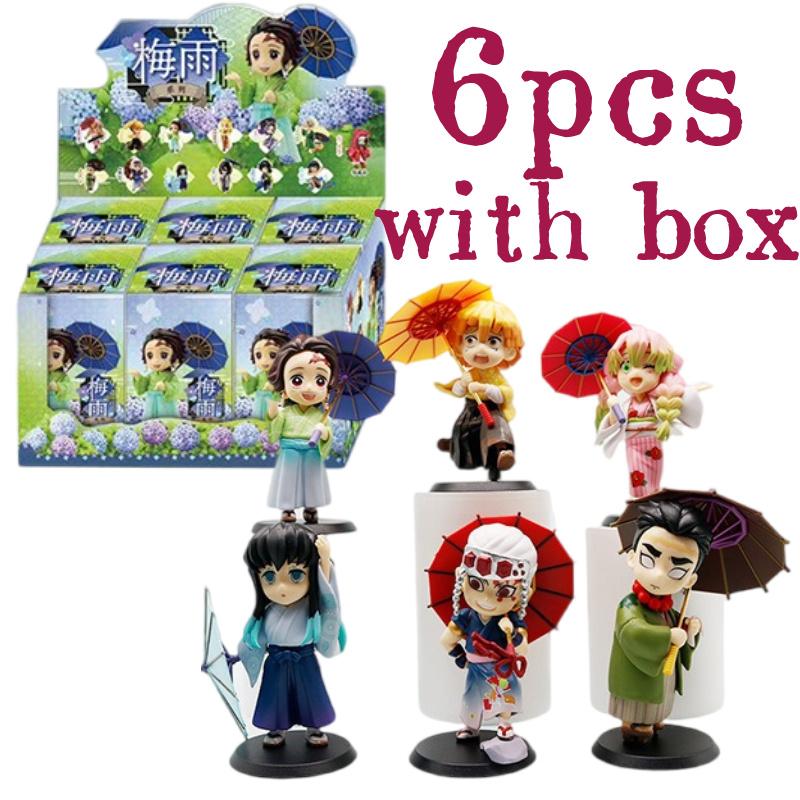 2026 Anime Demon Slayer Spring Plum Rain Series  Figure Blind Box Tanjiro Kamado Nezuko Action Model Set Toys Ornament Surprise