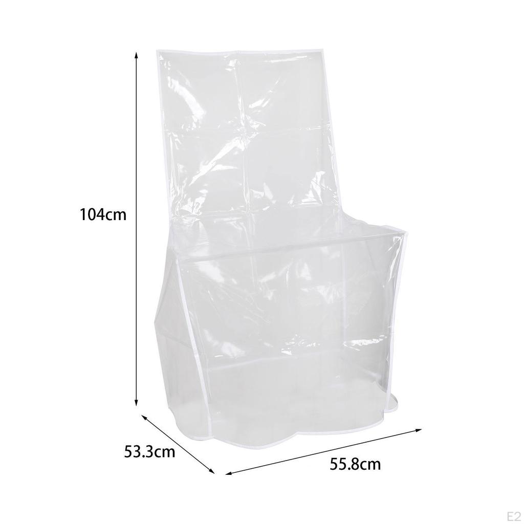 Прозрачный чехол для обеденного стула из ПВХ, чехол для кухни, защита от шерсти домашних животных, прозрачный, утолщенный, полное покрытие