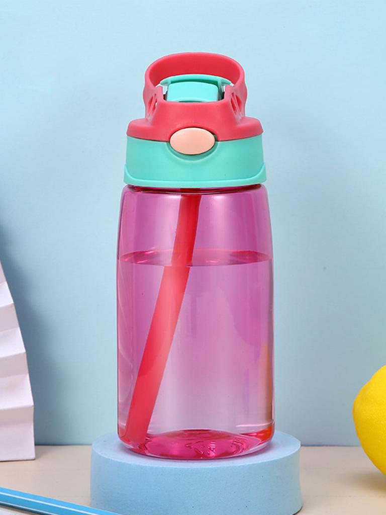 480 мл Детская чашка для воды с трубочкой, мультяшная, герметичная, пластиковая, для питья, для улицы, для школьников, милая чашка