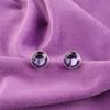 Amethyst Stone February Anniversary Stud Engagement Ethnic Earrings 925 Silver EE-150-16