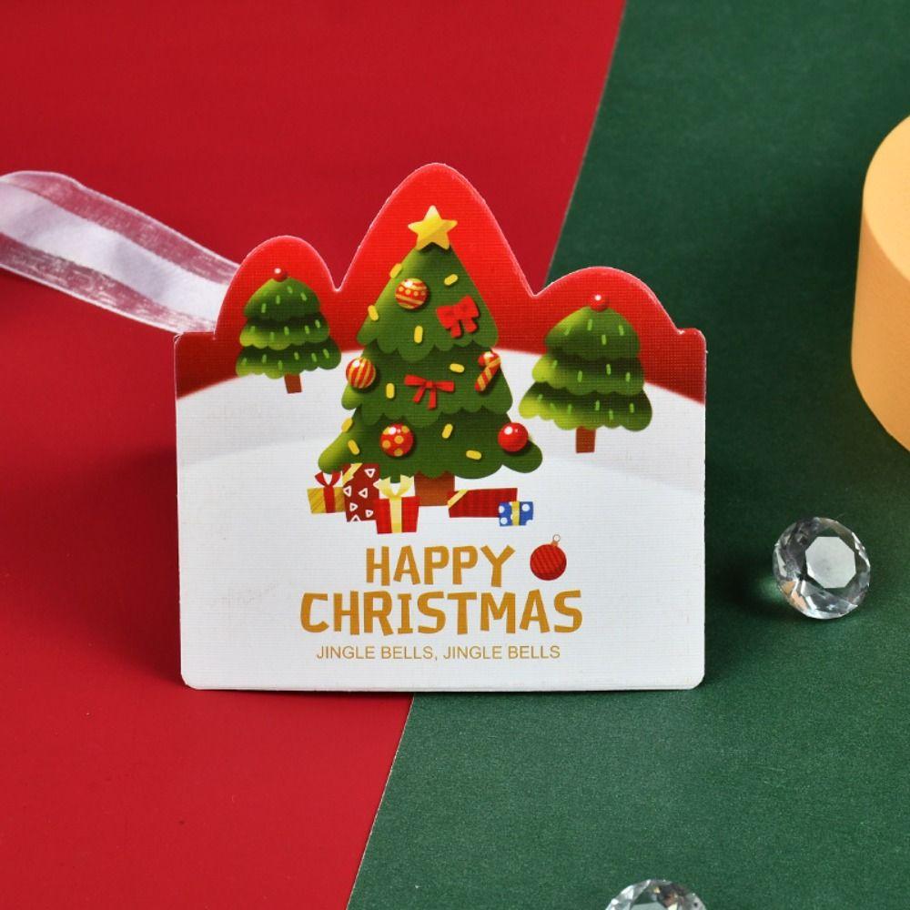 10 шт. Приглашения Счастливого Рождества Поздравительные открытки Рукописный текст Чистые бумажные открытки Приглашение для гостя