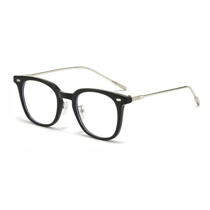 Square Vintage Big Frame Glasses Flat Computer Anti-blue Light Goggles Ladies Decorative Glasses