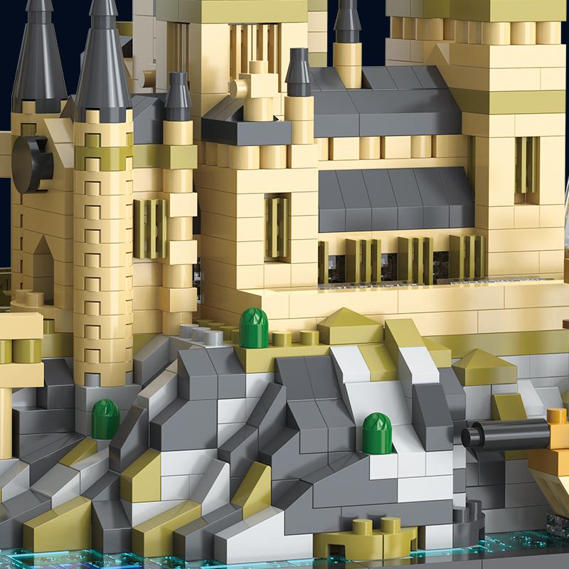MOC Магический мир Средневековый замок Moc Микро Строительные Блоки Кирпичики Модель Сборка Блоки Хогвартс Игрушки Рождественские Подарки на День Рождения