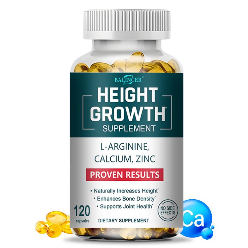 Balincer Height Growth Supplement L-Arginine Calcium 120 Capsules