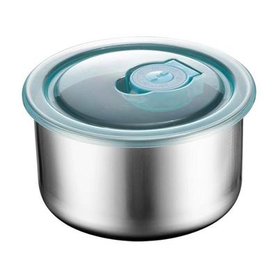 Коробка для хранения продуктов из нержавеющей стали, поднос для сервировки, круглая миска с крышкой, домашний кухонный органайзер, нержавеющий пищевой контейнер