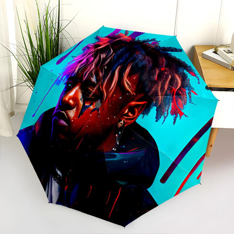 Складной зонт Juice Wrld's Cosmic Legacy Подходит для всех сезонов Портативный дорожный зонт для улицы