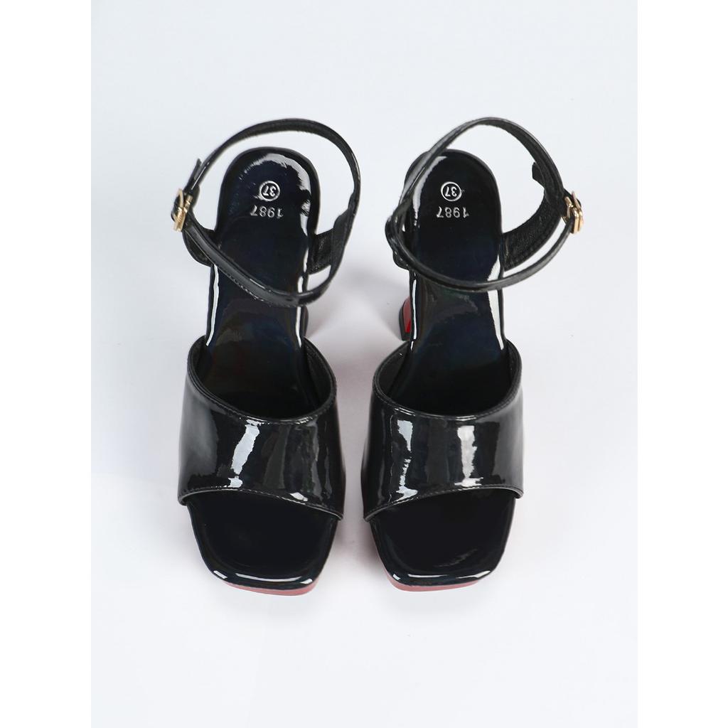 New 12CM Sexy Fashionable Transparent Nightclub Thick Heel Crystal Square Head Non-slip Rhinestone LFD-1987-Q19