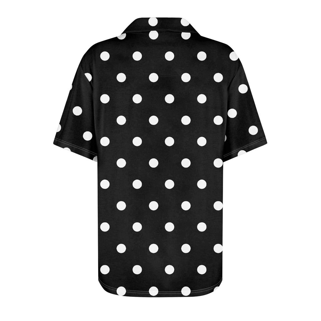 Женские футболки с коротким рукавом, плиссированные, с V-образным вырезом, с принтом, с воротником, летние топы, модные, деловые, повседневные, рабочие