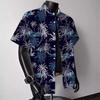 Мужская летняя рубашка с коротким рукавом в стиле гавайской гавани, модная повседневная рубашка с 3D-принтом для пляжного отдыха