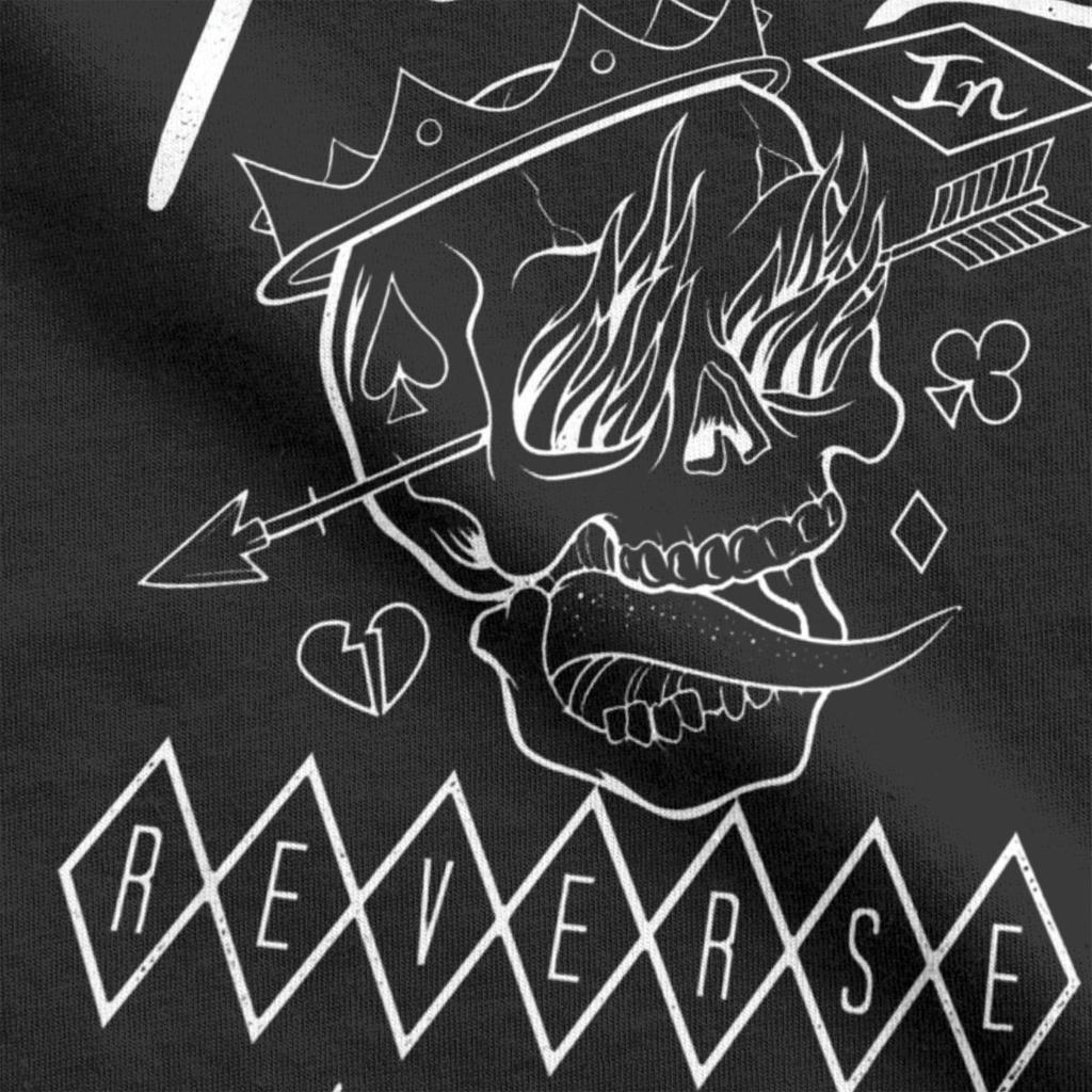 Футболка Falling In Reverse Official для мужчин, хлопковая футболка с круглым вырезом, черепом и пламенем, музыка, забавные футболки с коротким рукавом, одежда, новая