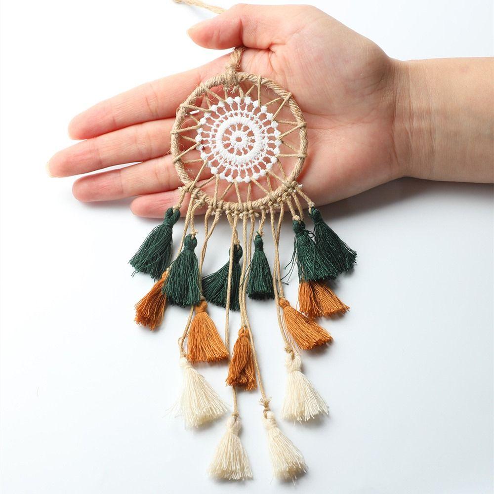 1pcs Gift Car Room Decor Cotton Rope Dream Catcher Wall Hanging Tassel Woven Dream Net