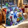 Custom Name Personalized Game Rainbow Friends Print Blanket, Home Decor, Bedroom, Sofa, Camping, Couch, Gifts for Birthday ChristmasEnthusiasts