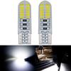 2 шт. Светодиодные стробоскопические сигнальные лампы T10 W5W 12V 4014 24-SMD 7500K Белый Водонепроницаемые Автомобильные Лампы-Клинья для Номерного Знака, Багажника, Боковые Мигающие